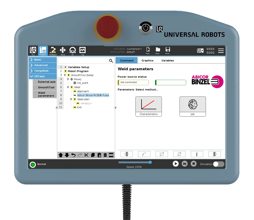 Abicor Binzel power source node screenshot