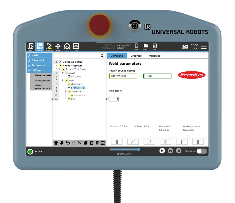Fronius power source node screenshot