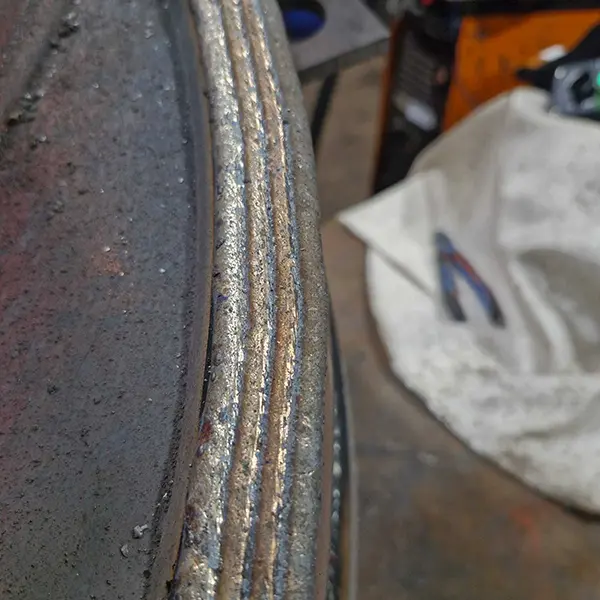 Hardfacing welds from HJ Hansen recycling group