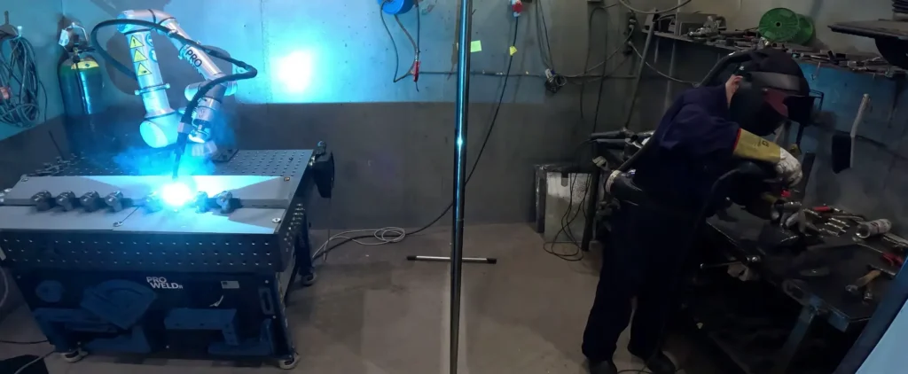 cobot and human working in parallel